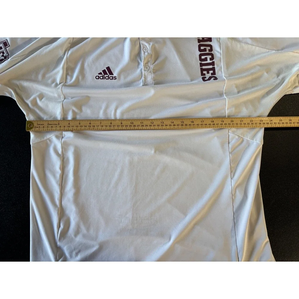 Adidas Texas A&M Aggies Mens Aeroready Polo Shirt Gray Large NCAA Sideline